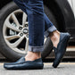 Summer Fashion Men Loafers Italian Casual Luxury Brand Men Shoes Genuine Leather Moccasins Light Breathable Slip on Boat Shoes