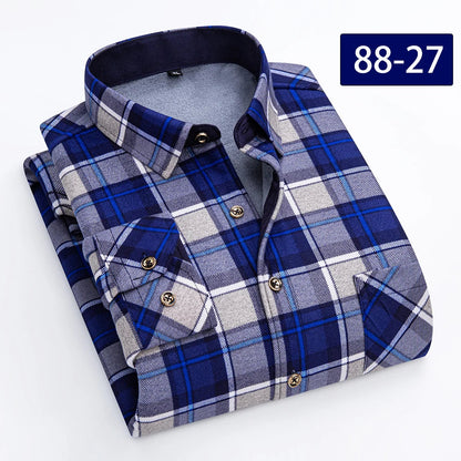 Autumn and winter new fleece shirt men&