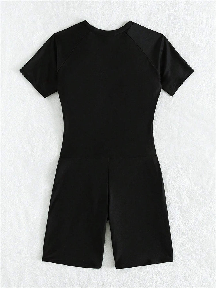 Short Sleeve Surfing Swimsuit 2024 Slim Bodysuit zipper Swimwear Women One Pieces Rash Guard Diving Clothe Bathing Swimming Suit ShedPoundsPortal