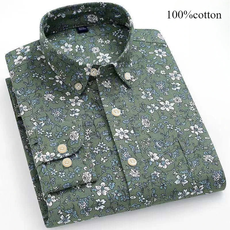 Fashion over size 7XL long-sleeve shirts for men 100%cotton Oxford slim fit plain shirt soft casual elegants designer clothes ShedPoundsPortal
