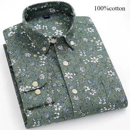 Fashion over size 7XL long-sleeve shirts for men 100%cotton Oxford slim fit plain shirt soft casual elegants designer clothes ShedPoundsPortal