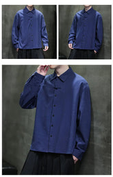 Mens Linen Shirts Casual Streetwear Long Sleeve Turn Down Collar Summer Beach Vacation Hawaiian Shirts M-5XL Plus Size Men Tops ShedPoundsPortal