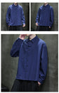 Mens Linen Shirts Casual Streetwear Long Sleeve Turn Down Collar Summer Beach Vacation Hawaiian Shirts M-5XL Plus Size Men Tops ShedPoundsPortal