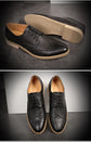 Mens Comfortable Dress Shoes New Leather Brogue Mens Flats Casual British Style Men Oxfords Fashion Formal Shoes Wedding Shoes