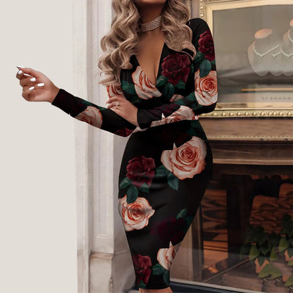 Y2K Leopard, Checkers, and Flowers Print Bodycon Dress for Women