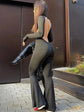 Jumpsuits Autumn New Women Sexy Black Backless Long Sleeve Bodycon Rompers Fashion Streetwear Flare Pants Casual Slim Jumpsuits ShedPoundsPortal