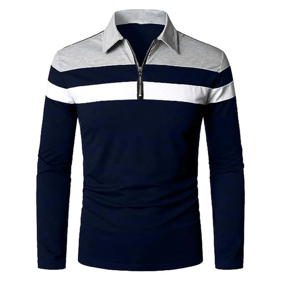 Color Block Shirt For Men Spring And Autumn Fashion Striped Color Ma