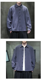 Mens Linen Shirts Casual Streetwear Long Sleeve Turn Down Collar Summer Beach Vacation Hawaiian Shirts M-5XL Plus Size Men Tops ShedPoundsPortal