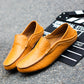Summer Fashion Men Loafers Italian Casual Luxury Brand Men Shoes Genuine Leather Moccasins Light Breathable Slip on Boat Shoes