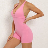 Women Sporty Jumpsuits Fitness Yoga Overalls with Padding Workout Clothes for Women Gym Set Women Bodysuit Sportswear Playsuit ShedPoundsPortal