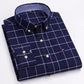Casual Pure Cotton Oxford Mens Shirts Long Sleeve Plain Soild Regular Fit Fashion Button Man Dress Shirts