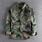 Male Single Breasted Shirts Turn Down Collar Long Sleeve Cardigan Men Shirt Loose Button Safari Style Slight Strech Print ShedPoundsPortal