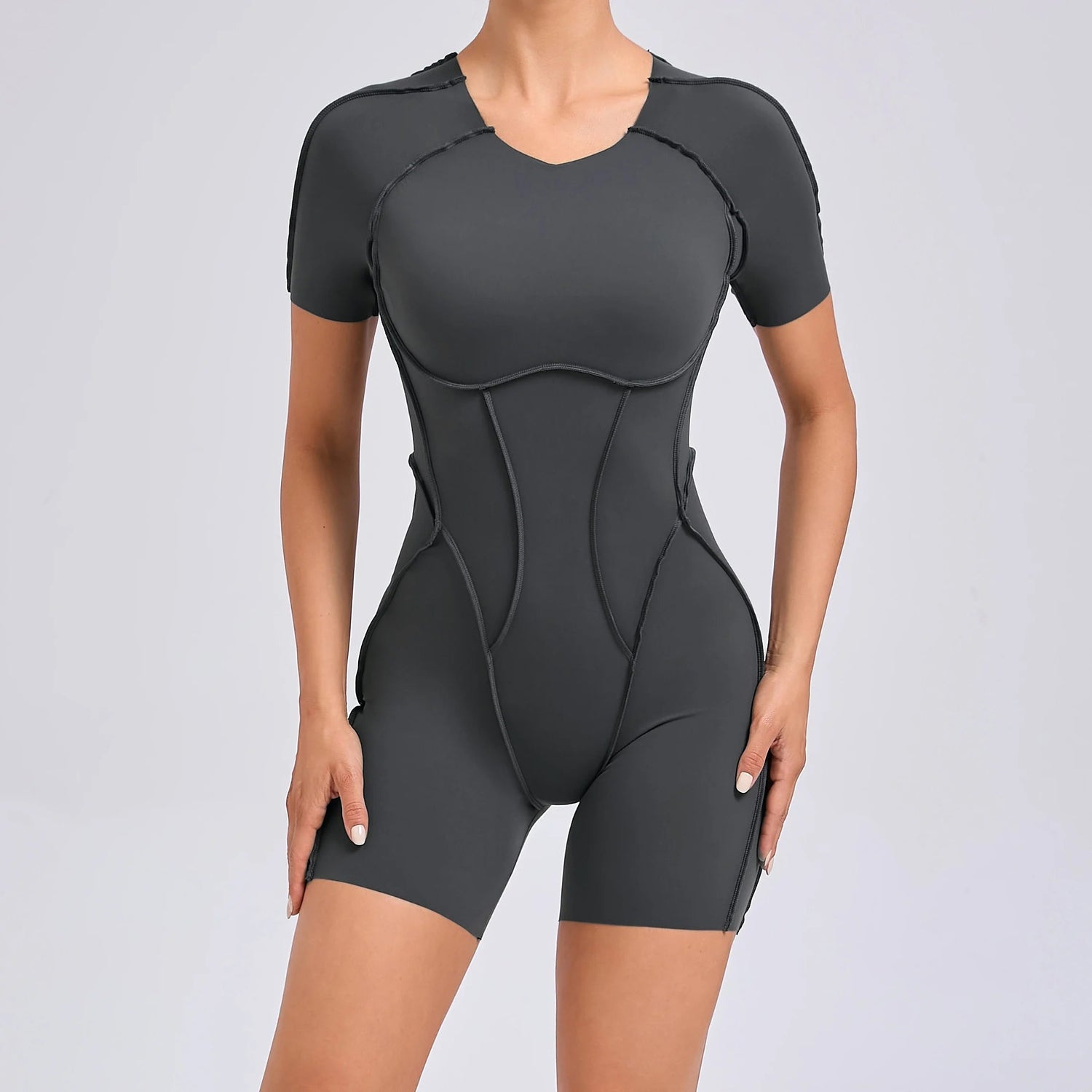 Short Jumpsuit Gym Clothes For Women Sportswear Fitness Overalls Backless Scrunch Booty Yoga Suit Sports Set Outfit ShedPoundsPortal