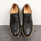 Mens Comfortable Dress Shoes New Leather Brogue Mens Flats Casual British Style Men Oxfords Fashion Formal Shoes Wedding Shoes