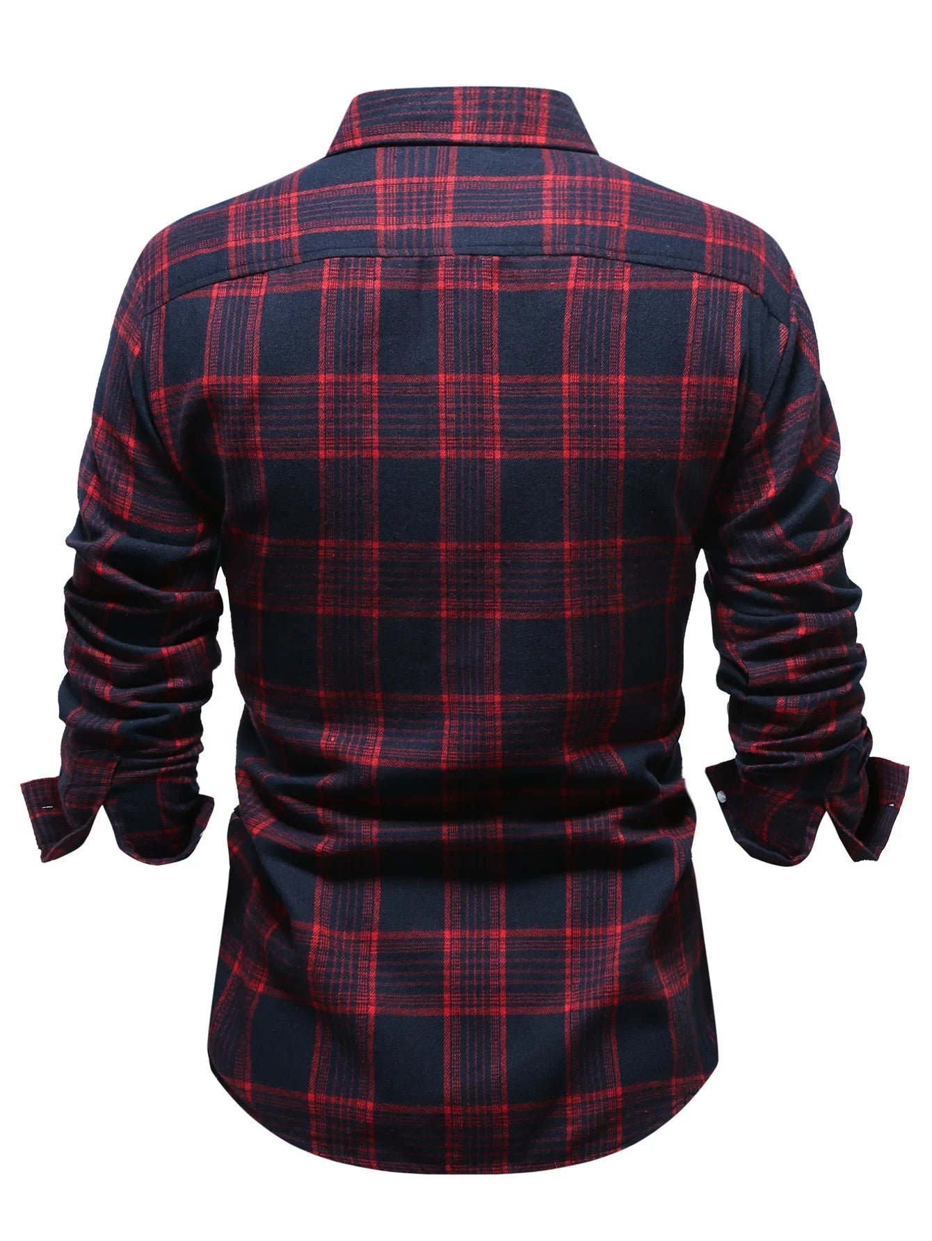 Casual Plaid Long Sleeve Men&