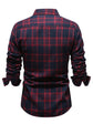 Casual Plaid Long Sleeve Men&