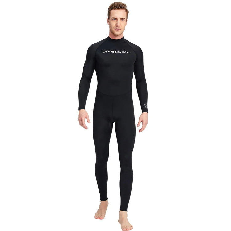 Men Long Sleeve Quick Dry Swimming Suit Adult Nylon Uv Protection Snorkeling Surfing Wetsuit Water Sports One-piece Diving Suit ShedPoundsPortal
