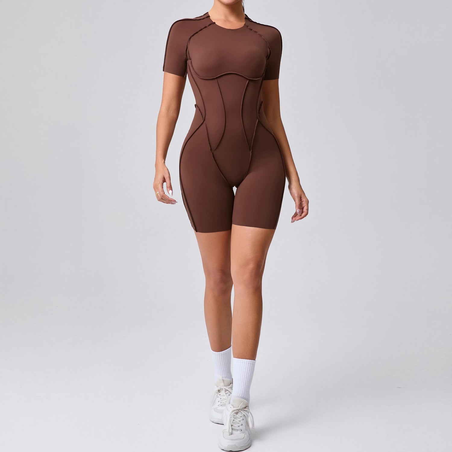 Short Jumpsuit Gym Clothes For Women Sportswear Fitness Overalls Backless Scrunch Booty Yoga Suit Sports Set Outfit ShedPoundsPortal