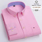 Casual Pure Cotton Oxford Mens Shirts Long Sleeve Plain Soild Regular Fit Fashion Button Man Dress Shirts