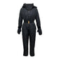 Thickened Cotton Padded Ski Jumpsuit Waterproof Winter Warm Ski Jacket Ice Snow Sports Jumpsuit Coat Zipper Closure Ski Suit ShedPoundsPortal