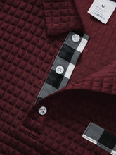 Digital Printed Fabric with Irregular Plaid Pattern, Non-Positioned Plaid Pattern, Thick Long-Sleeve Turn-Down Collar Top, Square Plaid Texture Fabric, Fashionable Casual Everyday Wear ShedPoundsPortal