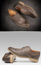 Mens Comfortable Dress Shoes New Leather Brogue Mens Flats Casual British Style Men Oxfords Fashion Formal Shoes Wedding Shoes