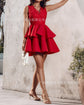 Women Spring Summer Dress Skirt V Neck Sleeveless Flounced Edge Lace Sexy Casual Sheath Fashion Comfortable Regular Standard Fit