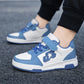 2025 Blue Skateboard Shoes Kids Sneakers Boys Comfortable Leather Casu