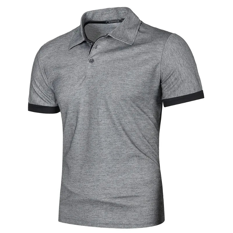 New Mens Short Sleeve Polo Shirt Solid Color Streetwear Lightweight Lapel Tshirts for Men Summer Jogging Sport Tops ShedPoundsPortal
