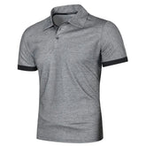 New Mens Short Sleeve Polo Shirt Solid Color Streetwear Lightweight Lapel Tshirts for Men Summer Jogging Sport Tops ShedPoundsPortal