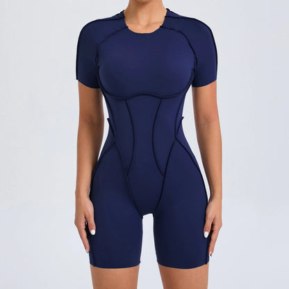 Short Jumpsuit Gym Clothes For Women Sportswear Fitness Overalls Backless Scrunch Booty Yoga Suit Sports Set Outfit ShedPoundsPortal