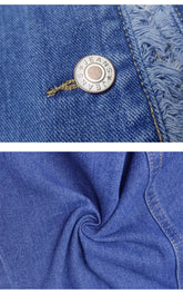 Short Jacket Denim Suit Coat Single-Breasted Stand-up Collar Thin Autumn Jackets Outwear Women Ripped ShedPoundsPortal