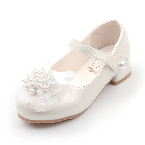 Heels Wedding Shoes for Kids Girls Hill White Shoes Girl Communion Dew