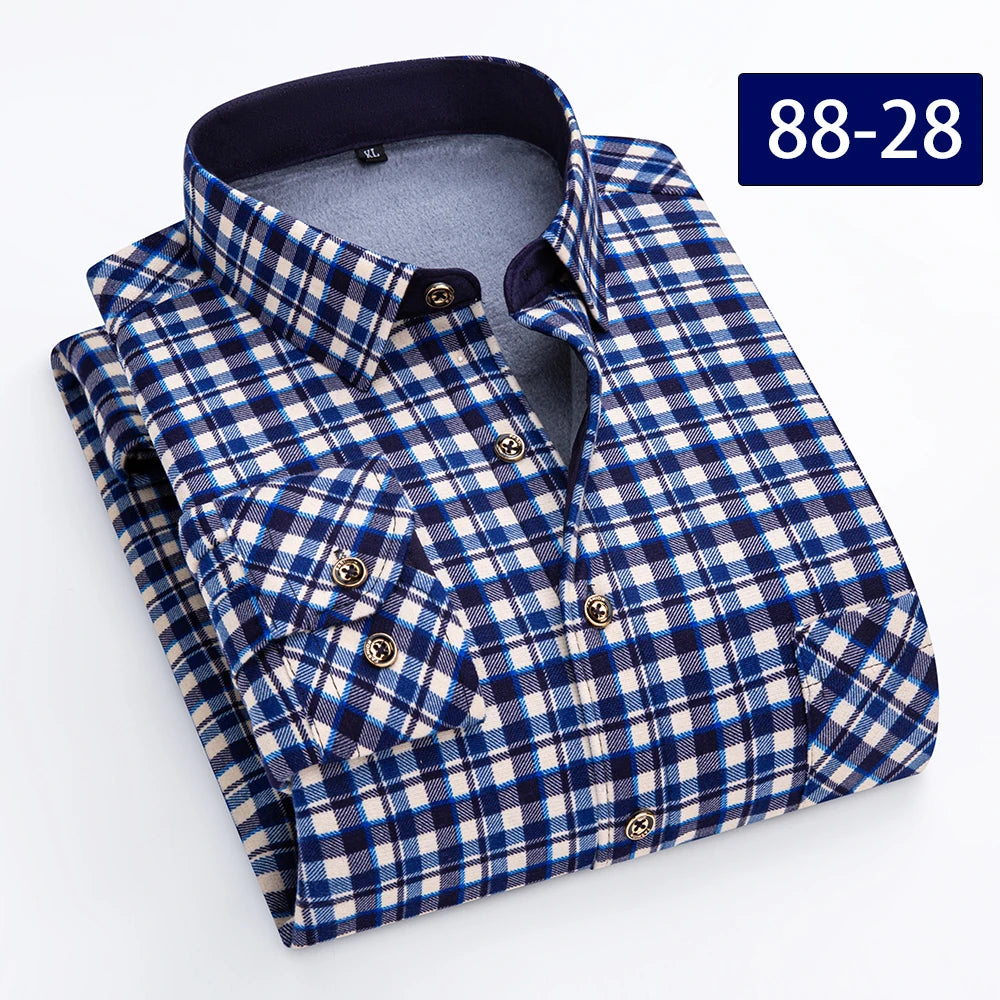 Autumn and winter new fleece shirt men&