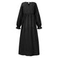 Womens dresses Bohemian Polka Dot Print Muslim Dress Long Sleeves Prayer Clothes summer dresses 2025