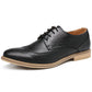 Mens Comfortable Dress Shoes New Leather Brogue Mens Flats Casual British Style Men Oxfords Fashion Formal Shoes Wedding Shoes