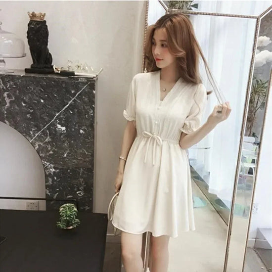 Woman Dress White Dresses for Women Chiffon Satin Soft Silk Ruffle Clothing New Features of Clothes Curvy Cheap Casual X Retro G ShedPoundsPortal