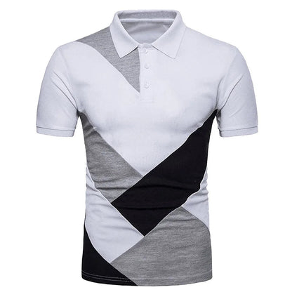 KB Men Polo Men Shirt Short Sleeve Polo Shirt Contrast Color Polo New Clothing Summer Streetwear Casual Fashion Men tops ShedPoundsPortal