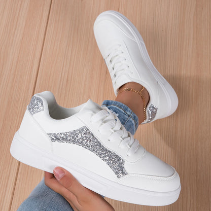 White Sneakers Casual Vulcanized Sport Shoes Fashion White Shoe for Woman Flats Shoes 7785