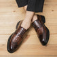 Men Pointed Wedding Formal Oxford Shoes Crocodile pattern Black brown Casual Platform Homecoming Dress Footwear 38-46