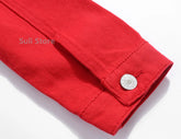 Jeans Jacket and Coats for Women 2025 Autumn Candy Color Casual Short Denim Jacket Korean Coats Women  Jeans Jacket  Clothes ShedPoundsPortal
