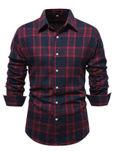 Casual Plaid Long Sleeve Men&