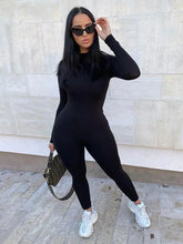 Sexy Black Jumpsuits Women New Autumn Long Sleeve Solid Bodycon Sports Rompers Female Streetwear Casual Skinny Fashion Overall ShedPoundsPortal
