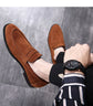 Fashion Man Casual Shoes Suede Genuine Leather Slip-on Light Comfortable Driving Loafers Moccasins For Men Party Wedding Flat