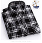 plus size 8XL100%cotton sanding long-sleeve shirts for men slim fit casual plain shirt soft palid tops designer elegant clothes
