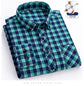 plus size 8XL100%cotton sanding long-sleeve shirts for men slim fit casual plain shirt soft palid tops designer elegant clothes