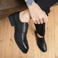 Men Pointed Wedding Formal Oxford Shoes Crocodile pattern Black brown Casual Platform Homecoming Dress Footwear 38-46