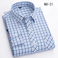 New Cotton Plaid Shirts For Man Long Sleeve Single Pocket Regular Fit Soft Easy Care Classic Dress Casual Shirts Man Clothing