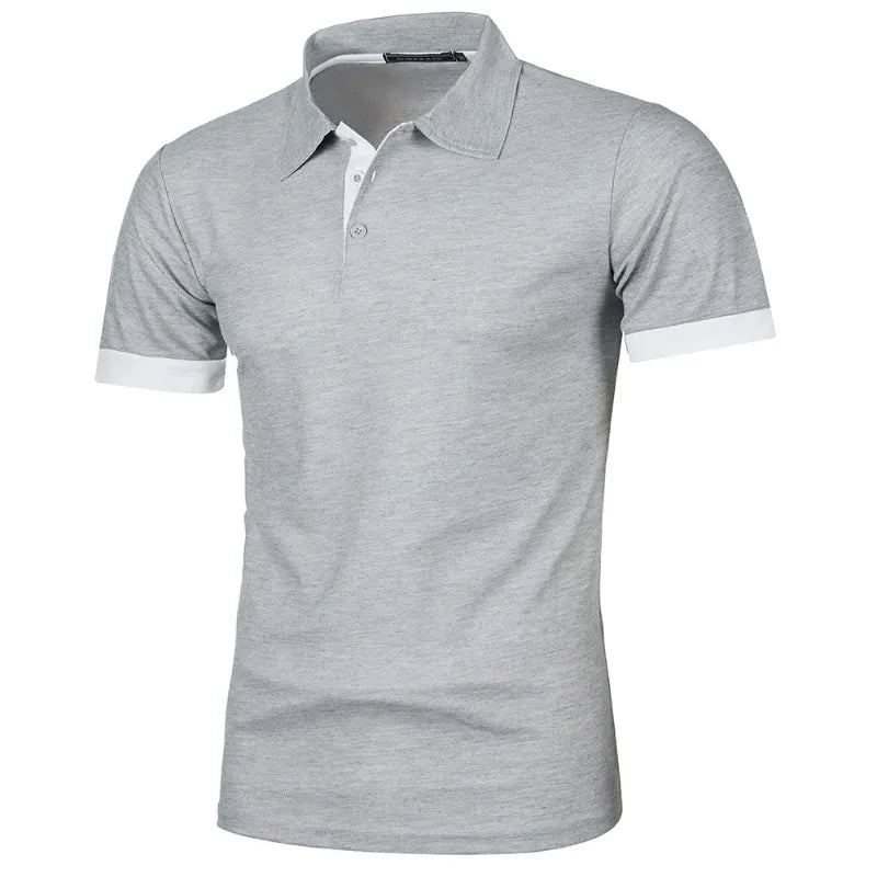 New Mens Short Sleeve Polo Shirt Solid Color Streetwear Lightweight Lapel Tshirts for Men Summer Jogging Sport Tops ShedPoundsPortal