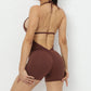 Sporty Jumpsuit Woman Short Lycra Fitness Overalls with Padding Workout Clothes for Women Gym Sets Womens Outfits Sportswear New ShedPoundsPortal